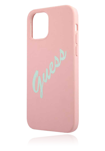 GUESS Hard Cover Silicon Vintage Pink/Green, Apple iPhone 12 / 12 Pro, GUHCP12MLSVSPG, Blister