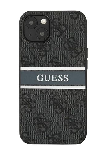 GUESS Printed Stripe 4G Case Grey, for iPhone 13 Mini, GUHCP13S4GDGR