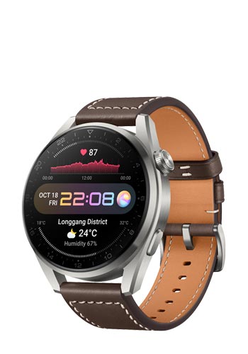 Huawei WATCH 3 Pro Galileo-L40E Brown Leather Strap, LTE, 55026781
