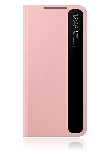 Samsung Smart Clear View Cover Book Style Pink, für Samsung G991F Galaxy S21, EF-ZG991CP, Blister