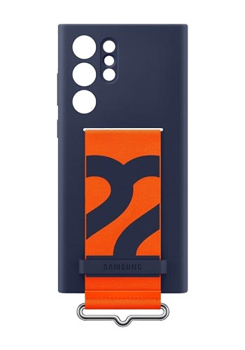 Samsung Silicone Cover with Strap Navy, Samsung Galaxy S22 Ultra, EF-GS908TNEGWW, Blister