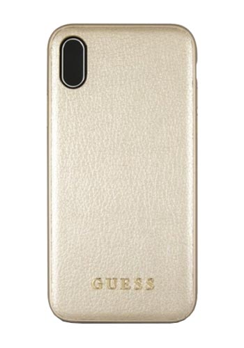 GUESS Hard Cover Iridescent Gold, für Apple iPhone X, GUHCPXIGLGO, Blister