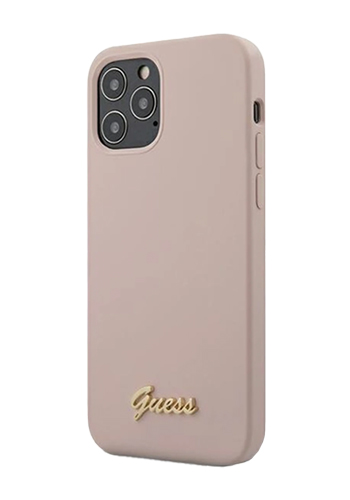 GUESS Hard Cover Silicone Vintage Pink, für iPhone 11 Pro Max, GUHCN65LSLMGLP, Blister