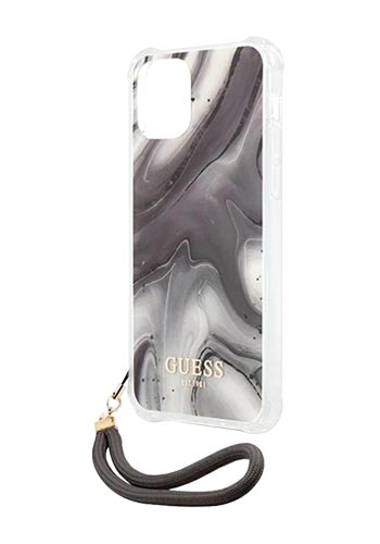 GUESS Hard Cover Marble Design Grey, für iPhone 12 Mini, GUHCP12SKSMAGR, Blister