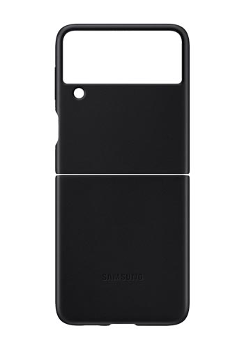 Samsung Leather Cover Black, für Samsung F111 Galaxy Z Flip, EF-VF711LB