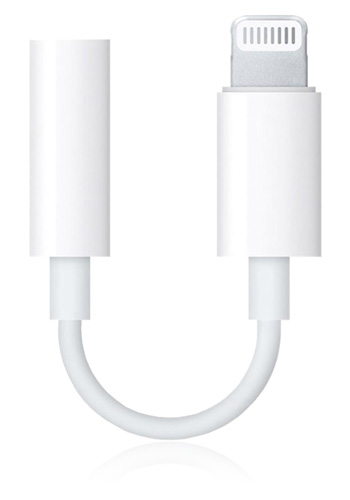 Apple Lightning auf 3,5mm Audio Adapter für alle Lightning Geräte MMX62, White, Bulk