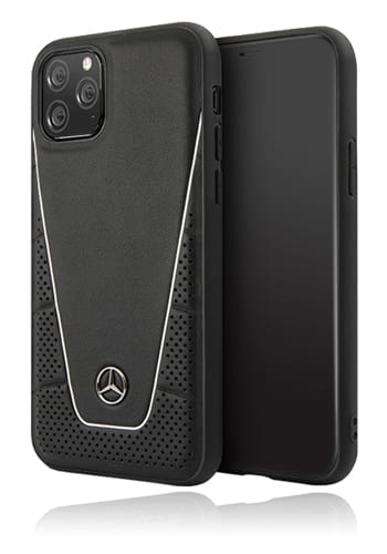 Mercedes-Benz Hard Cover Quilted Leather Black, für Apple iPhone 11 Pro, MEHCN58CLSSI