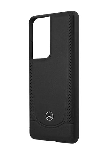 Mercedes-Benz Hard Cover Leather Urban Black, für Samsung G998 Galaxy S21 Ultra, MEHCS21LARMBK, Blister