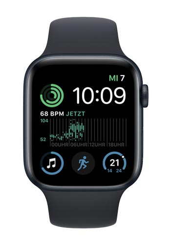 Apple Watch SE Aluminium GPS Midnight, Sportarmband Midnight, MNJT3FD/A, 40mm