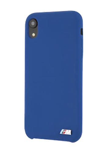 BMW Hard Cover Silicone M Collection Blue, für Apple iPhone XR , BMHCI61MSILNA
