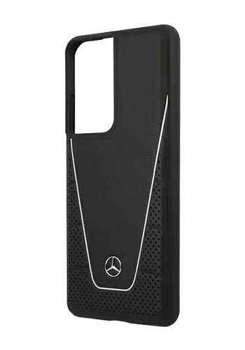 Mercedes-Benz Hard Cover Leather Dynamic Black, für Samsung G998 Galaxy S21 Ultra, MEHCS21LCLSSI, Blister