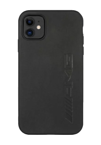 AMG Hard Cover Leather Hot Stamped Black, für Apple iPhone 11, AMHCN61DOLBK