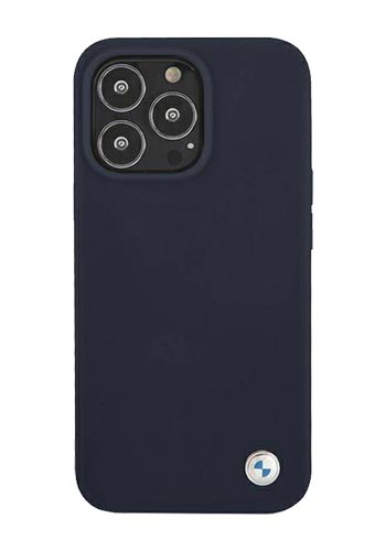 BMW Hard Cover Silicon Navy Blue, für Apple iPhone 13 Pro, BMHCP13LSILNA