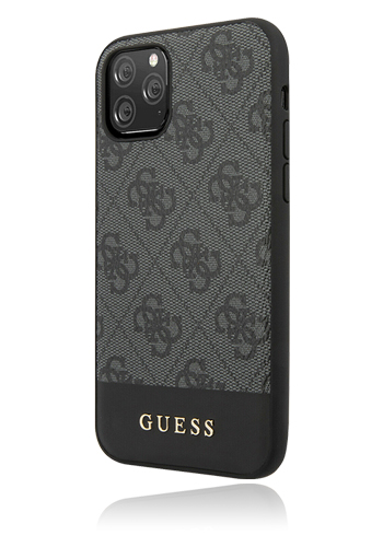 GUESS Hard Cover 4G Stripe Black, für Apple iPhone 11, GUHCN61G4GLGR, Blister