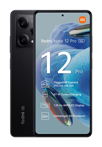 Xiaomi Redmi Note 12 Pro 5G 128GB, 6GB RAM, Black