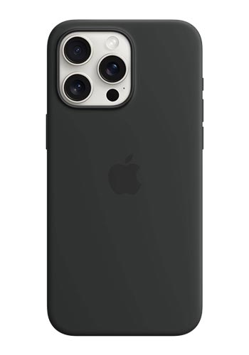 Apple Silikon Case mit MagSafe Black, für Apple iPhone 15 Pro Max, MT1M3ZM/A