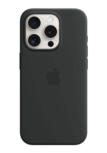 Apple Silikon Case mit MagSafe Black, für Apple iPhone 15 Pro, MT1A3ZM/A