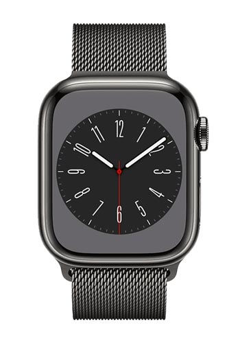 Apple Watch S8 Edelstahl GPS + Cellular Graphite, Milanaise Graphite, MNJM3FD/A, 41mm