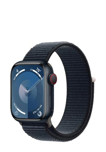 Apple Watch S9 Aluminium GPS + Cellular Midnight, Sport Loop Midnight, MRHU3QF/A, 41mm