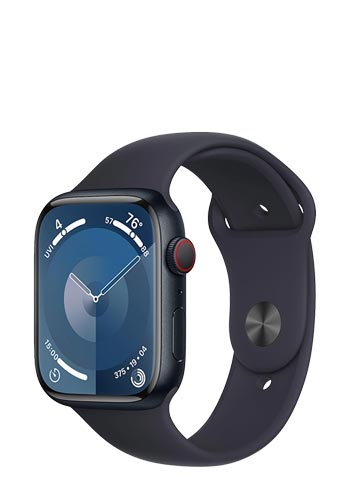 Apple Watch S9 Aluminium GPS + Cellular Midnight, Sportband Midnight, M/L, MRMD3QF/A, 45mm