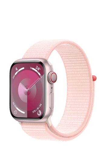 Apple Watch S9 Aluminium GPS + Cellular Pink, Sport Loop Light Pink, MRJ13QF/A, 41mm