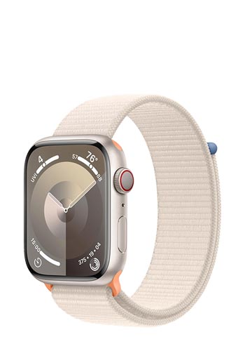 Apple Watch S9 Aluminium GPS + Cellular Starlight, Sport Loop Starlight, MRMA3QF/A, 45mm