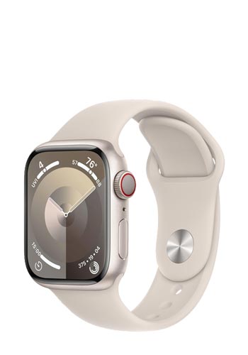 Apple Watch S9 Aluminium GPS + Cellular Starlight, Sportband Starlight, M/L, MRHP3QF/A, 41mm