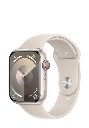 Apple Watch S9 Aluminium GPS + Cellular Starlight, Sportband Starlight, M/L, MRM93QF/A, 45mm