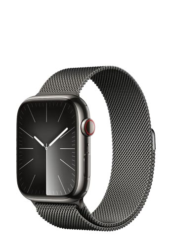 Apple Watch S9 Stainless Steel GPS + Cellular Graphite, Milanaise Loop Graphite, MRMX3QF/A, 45mm