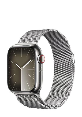 Apple Watch S9 Stainless Steel GPS + Cellular Silver, Milanaise Loop Silver, MRJ43QF/A, 41mm