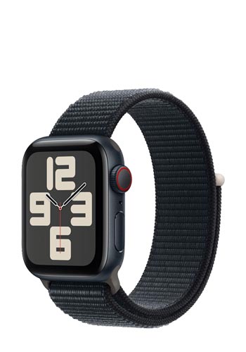 Apple Watch SE Aluminium GPS + Cellular Midnight, Sportarmband Midnight Loop, MRGE3QF/A, 40mm