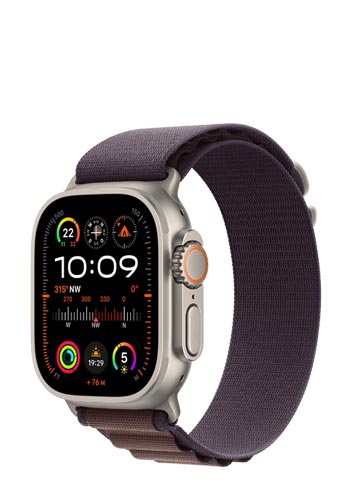 Apple Watch Ultra 2 GPS + Cellular Titanium, Alpine Loop Indigo Medium, MRET3FD/A, 49mm