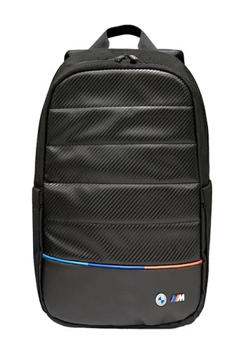 BMW Laptop Backpack Carbon Effect Tricolor Black, 15 Zoll, BMBP15COCARTCBK
