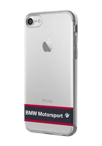 BMW Transparent Horizontal Logo Soft Cover White, für Apple iPhone 8/7/6s/6, BMHCP7TRHNA, Blister