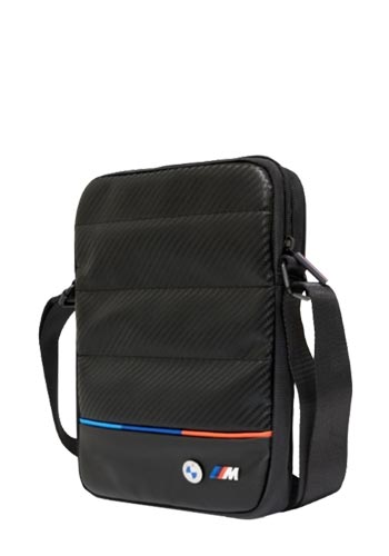 BMW Travel Bag Carbon & Nylon Tricolor Black, für Tablet 10 Zoll, BMTB10PUCARTCBK