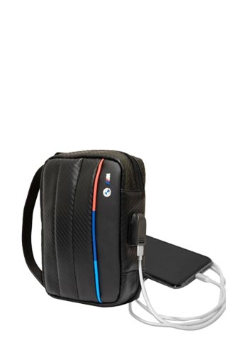 BMW Travel Bag Organizer Carbon Tricolor Black, M Collection Universal, BMHBPUCARTCBK
