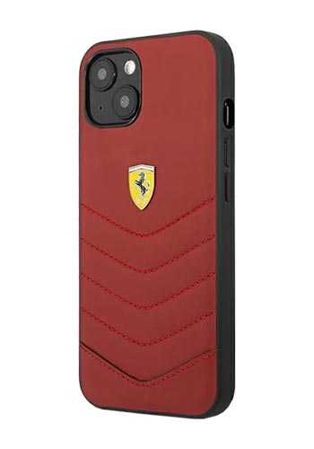 Ferrari Hard Cover Off Track Quilted Red, für iPhone 13 mini, FEHCP13SRQUR