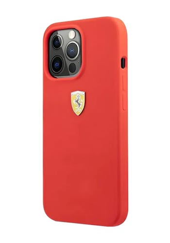 Ferrari Hard Cover Silicone Red, für iPhone 13 / 13 Pro, FESSIHCP13LRE