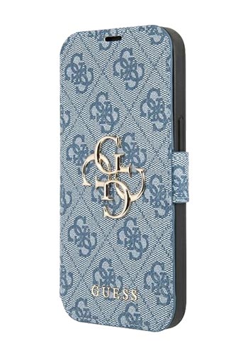 GUESS Book Case 4G Big Metal Logo Blue, für iPhone 13, GUBKP13M4GMGBL
