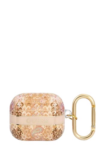 GUESS Cover Flower Strap Gold, für AirPods 3, GUA3HHFLD