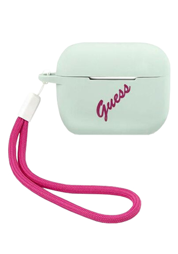 GUESS Cover Silicone Vintage Blue, für AirPods Pro, GUACAPLSVSBF, Blister