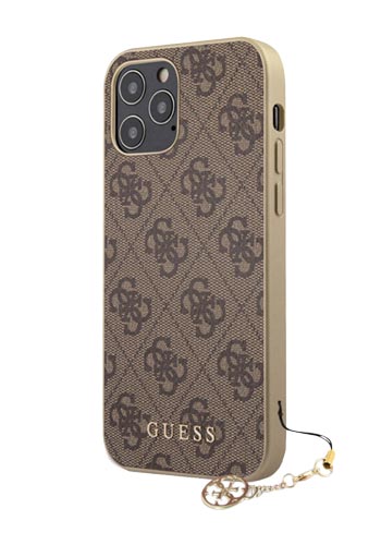 GUESS Hard Cover 4G Charms Brown, for iPhone 13 Pro Max, GUHCP13XGF4GBR
