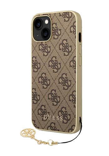 GUESS Hard Cover 4G Charms Brown, für Apple iPhone 14, GUHCP14SGF4GBR