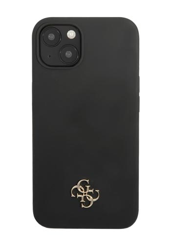 GUESS Hard Cover 4G Metal Logo Black, für iPhone 13 mini, GUHCP13SS4LK