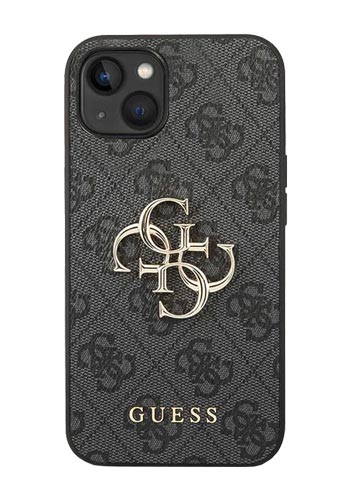 GUESS Hard Cover 4G Metal Logo Grey, für iPhone 14, GUHCP14S4GMGGR