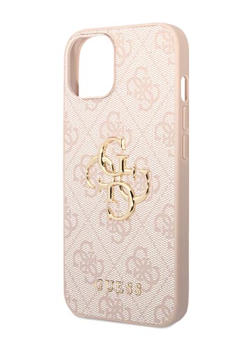 GUESS Hard Cover 4G Metal Logo Pink, für iPhone 14 Plus, GUHCP14M4GMGPI