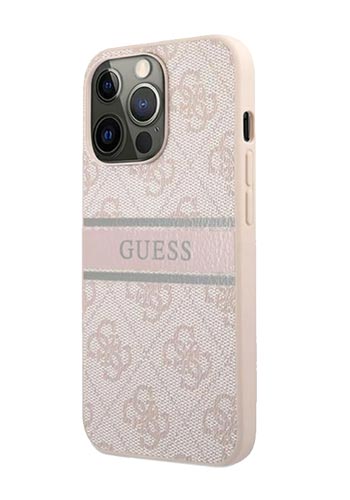 GUESS Hard Cover 4G Printed Stripe Pink, für iPhone 13 Pro Max, GUHCP13X4GDPI
