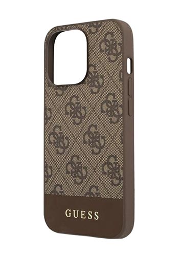 GUESS Hard Cover 4G Stripe Brown, für iPhone 13/13 Pro, GUHCP13LG4GLBR
