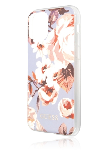 GUESS Hard Cover Flower Lilac, für Apple iPhone 11 Pro, GUHCN58IMLFL02, Blister