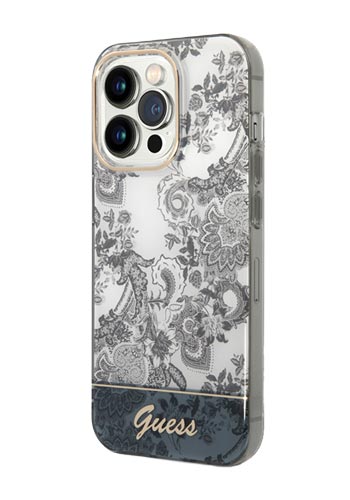 GUESS Hard Cover Porcelain Grey, für iPhone 14 Pro Max, GUHCP14XHGPLHG